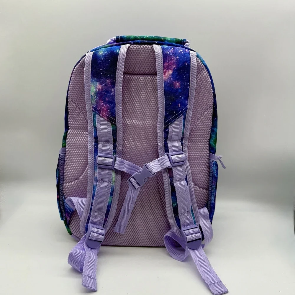Choco Mocha‎ Purple Galaxy Backpack for Teen Girls 17